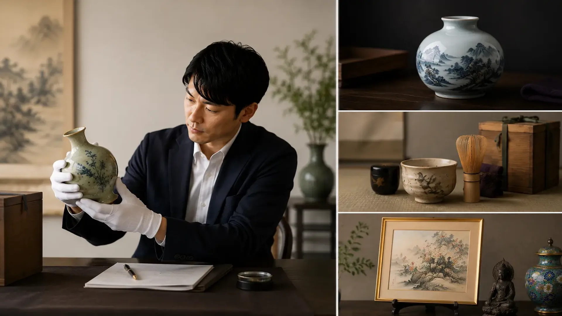 ご家庭でご不用の古美術品・茶道具・骨董品を買取します