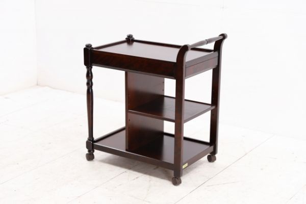 北海道民芸家具 樺無垢材 サービスワゴン