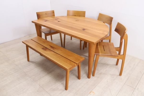 飛騨産業 キツツキ 「森のことば」ベンチ・ダイニングセット